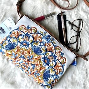 Brighton Piatto embroidered crossbody purse